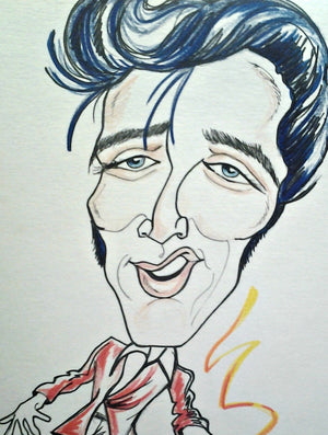 Elvis Presley Pop Portrait Rock and Roll Caricature Music Art
