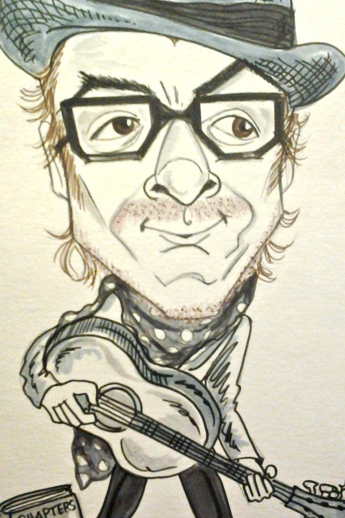 Elvis Costello Pop Portrait Rock and Roll Caricature Music Art