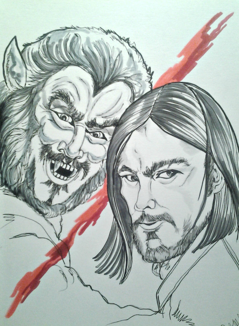 Ethan Chandler 's Alter Ego Penny Dreadful Pop Culture Portrait Art Print