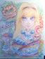 Alice In Wonderland Fairytale Big Eye Art Print