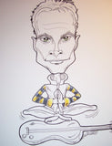 Sting Rock and Roll Caricature