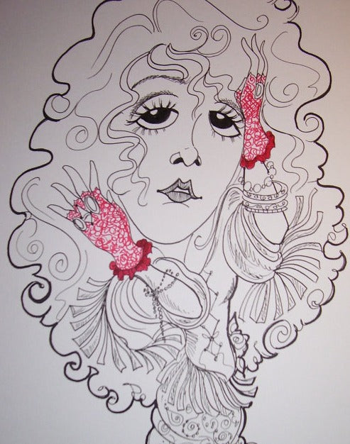 Stevie Nicks Rock and Roll Caricature