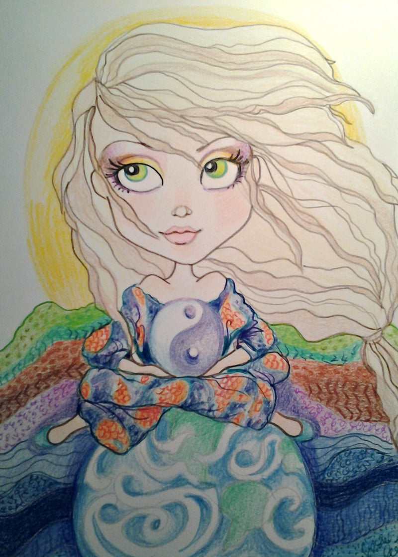 Inspirational Art Print She Had Inner Peace