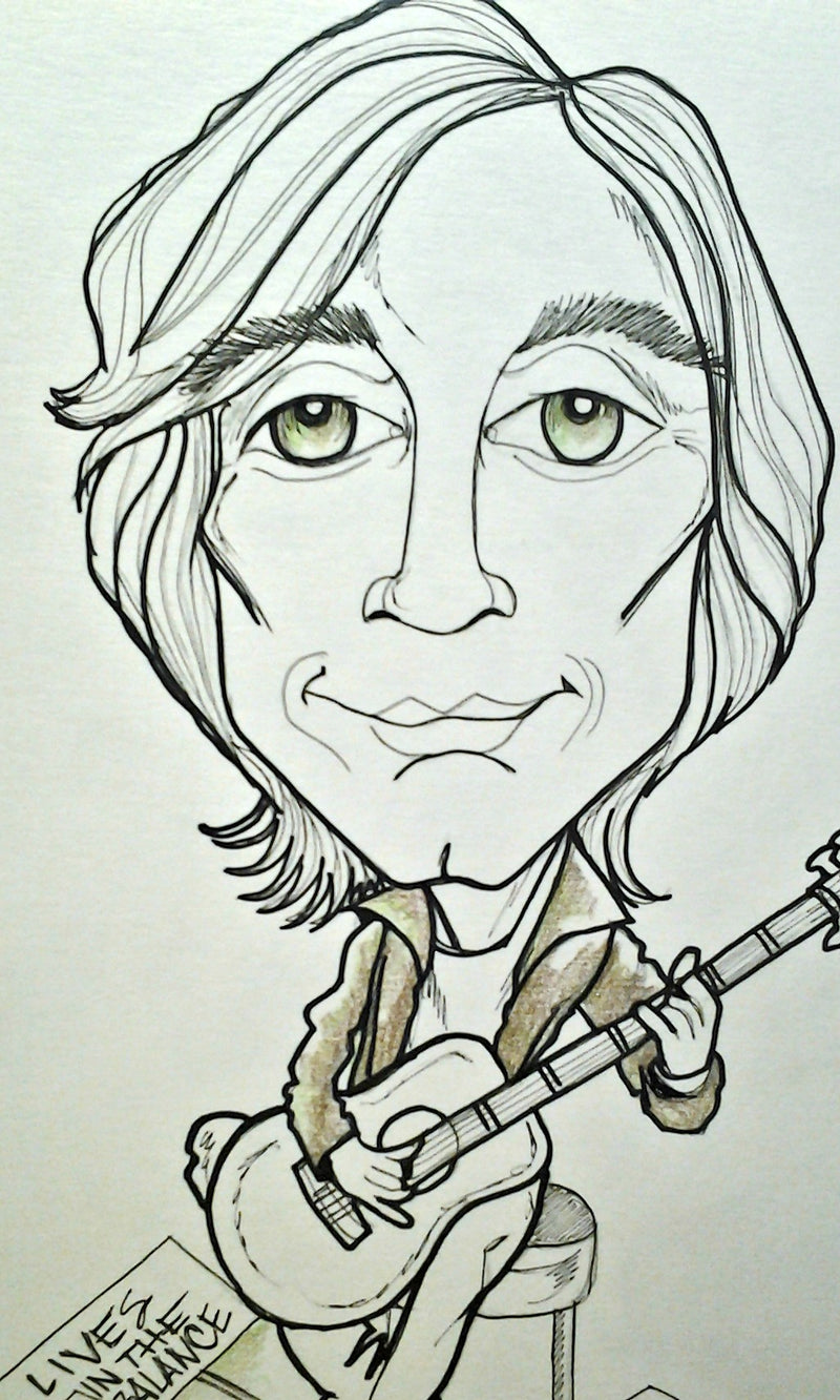 Jackson Browne Rock Portrait Rock and Roll Caricature Music Art Print