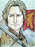 Kingslayer Game of Thrones Jamie Lannister Portrait Art Print