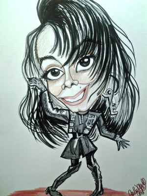 Janet Jackson Pop Portrait Rock and Roll Caricature Music Art