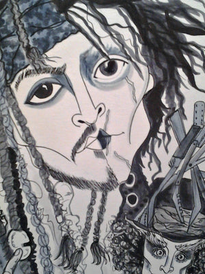Johnny Depp Johnny Trio Pop Culture Art Print jack Sparrow Scissorhands Mad Hatter