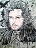 Jon Snow Pop Culture Game Of Thrones Pop Portrait Art Print