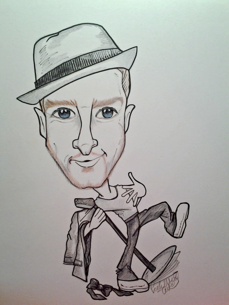 Justin Timberlake Rock and Roll Caricature art Print