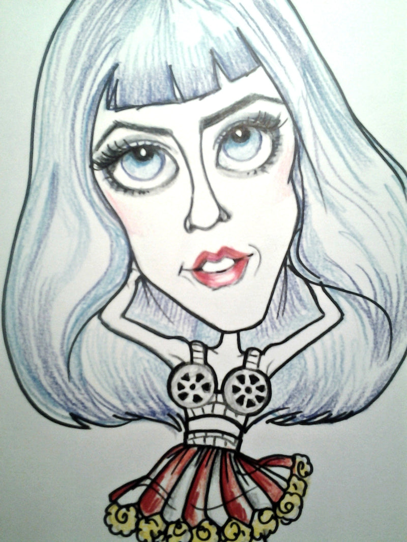 Katy Perry Rock and Roll Caricature