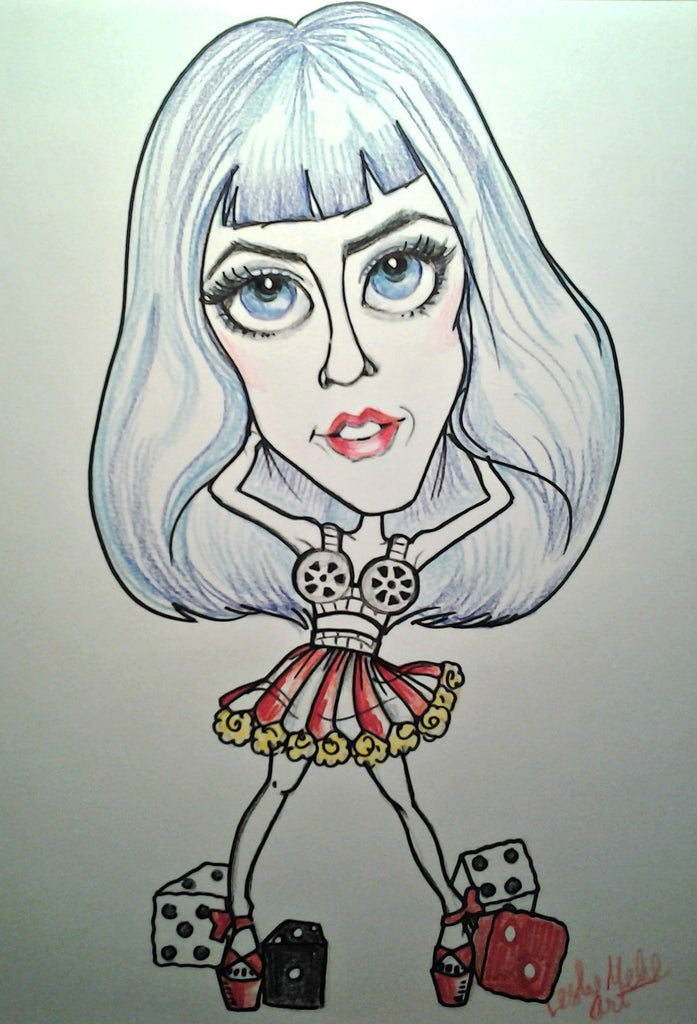 Katy Perry Rock and Roll Caricature