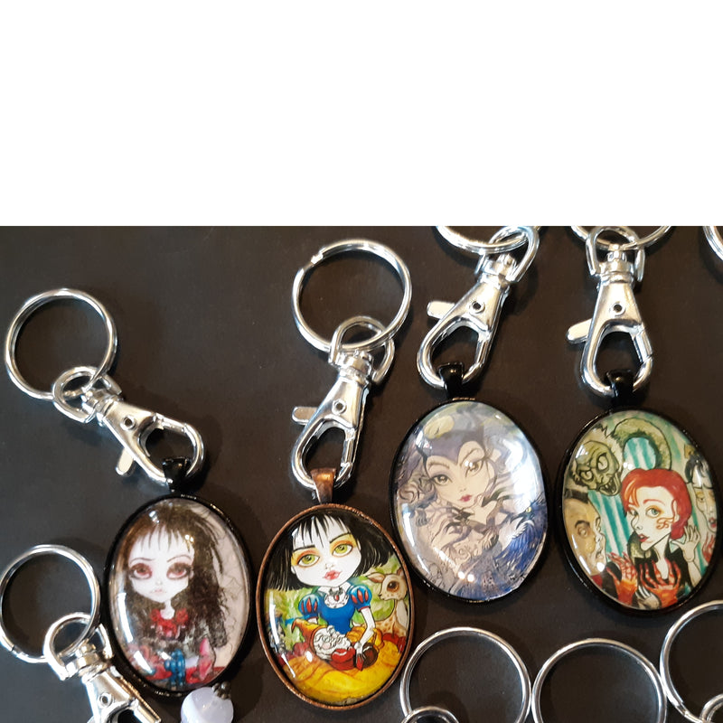 Original Art Keychains with Charms