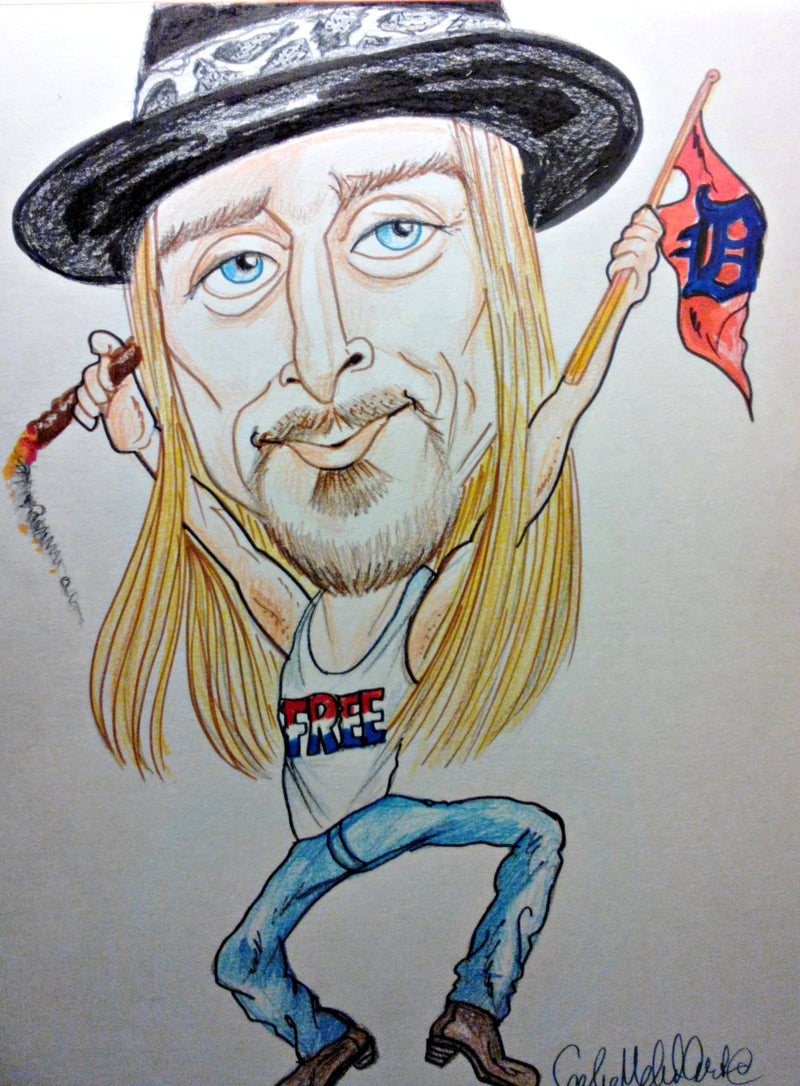 Kid Rock Color Caricature