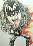 Gene Simmons Kiss Music Art Rock and Roll Caricature