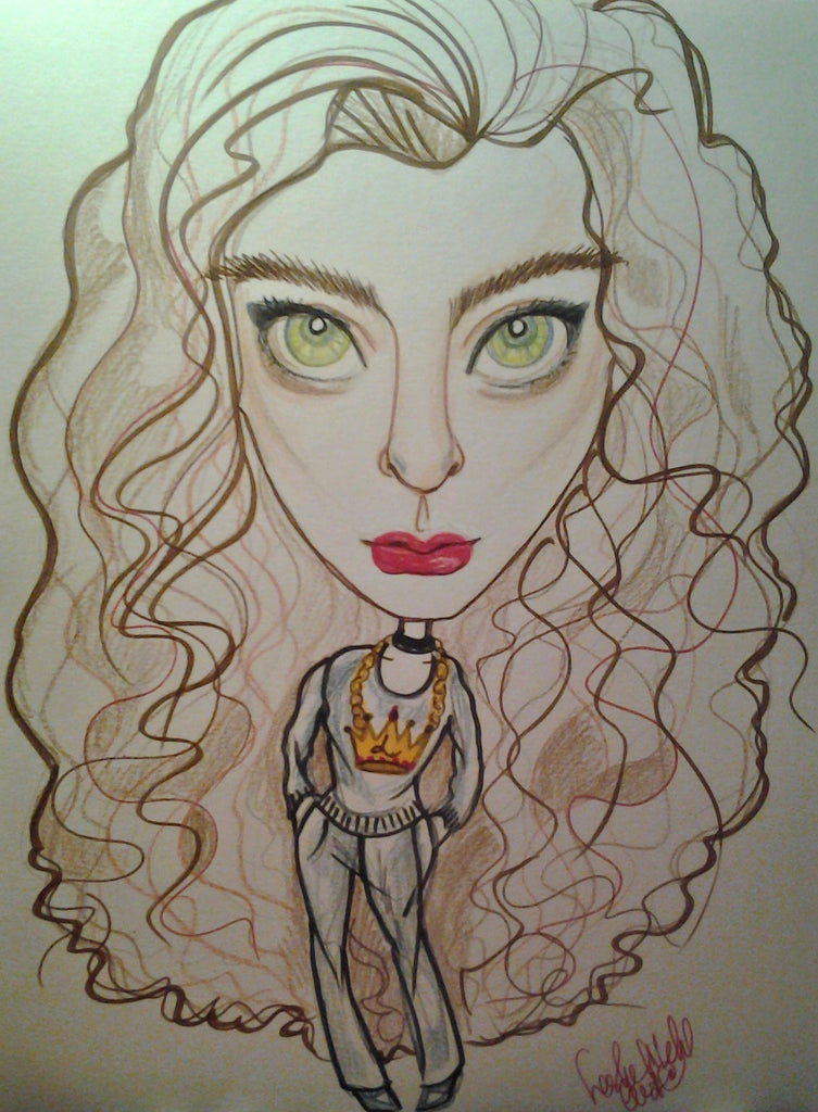 Lorde Rock and Roll Caricature