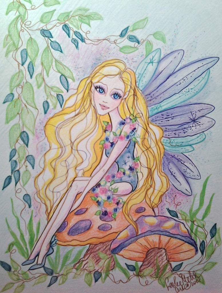 Mushroom Fairy Art Print