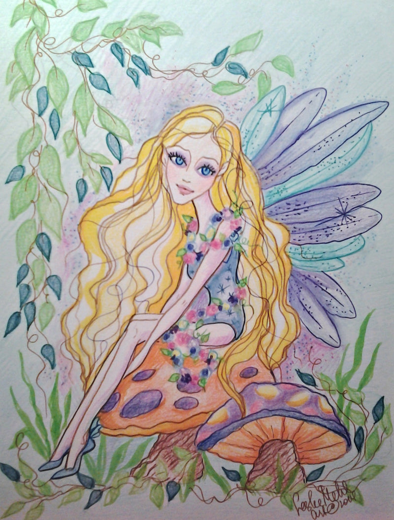 Mushroom Fairy Art Print