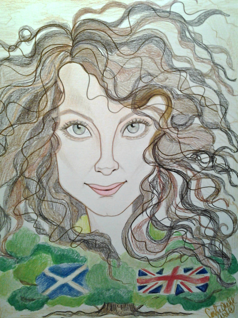 Claire In The Woods Portrait Face Art Print