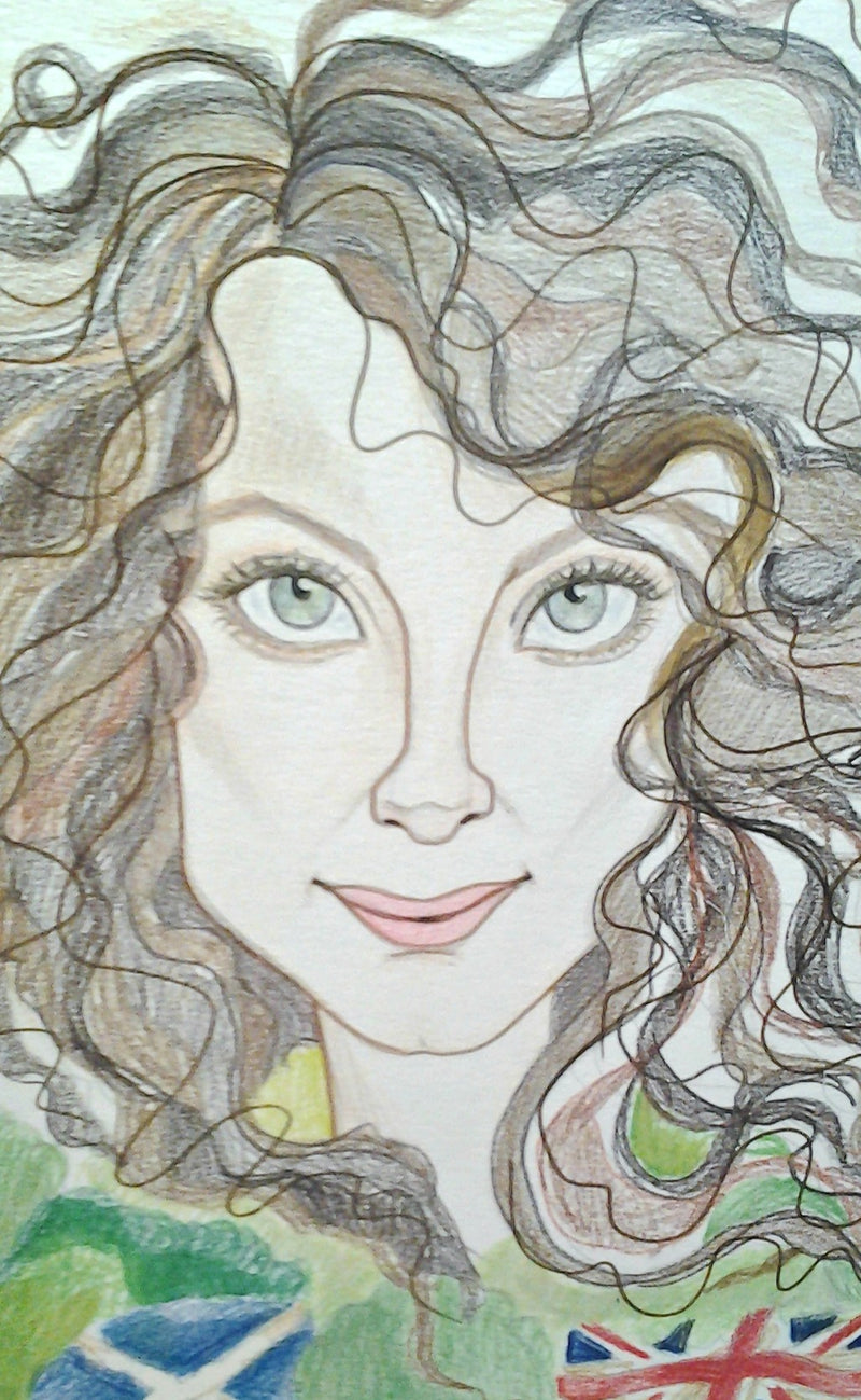 Claire In The Woods Portrait Face Art Print