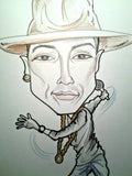 Pharrell Williams Rock and Roll Caricature