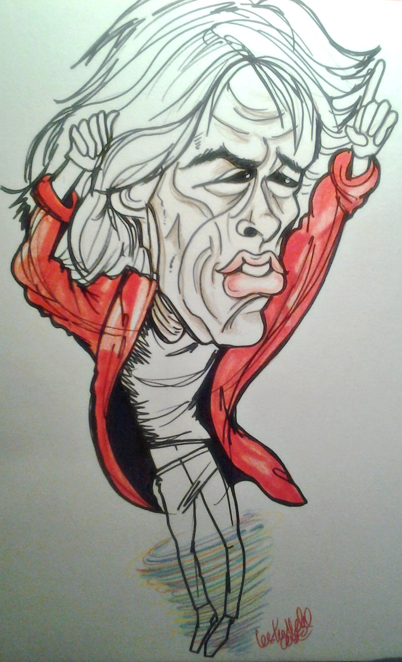 Old Mick  Rock and Roll Caricature