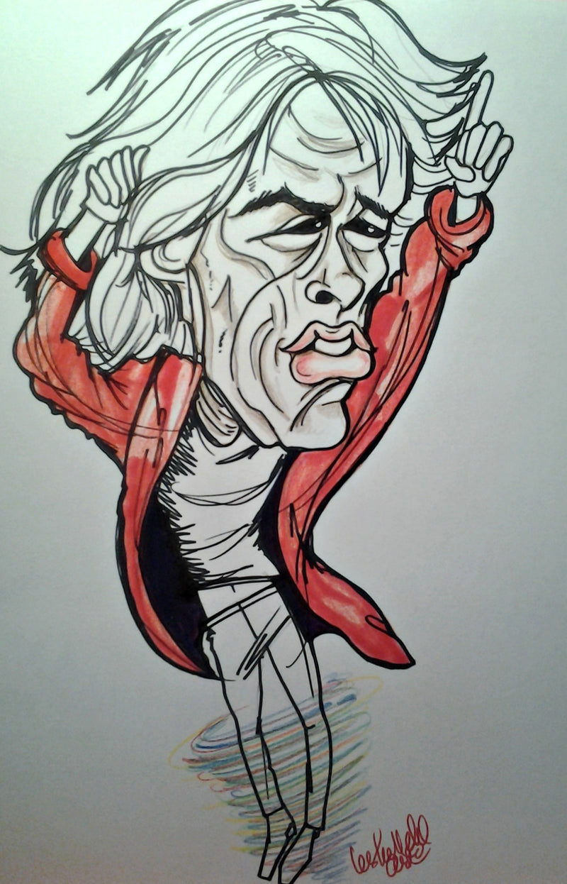 Old Mick  Rock and Roll Caricature