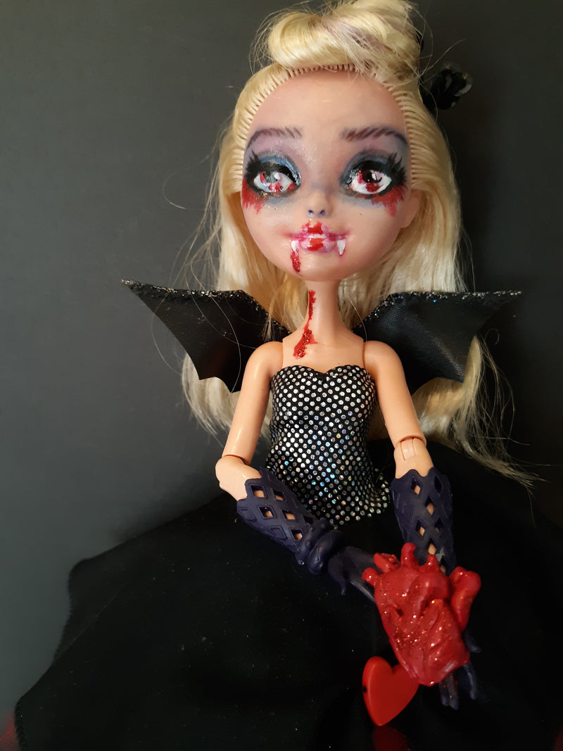 Little Heart Vamp Ever After High OOAK Doll Repaint