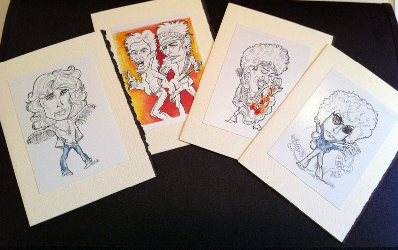 Rock & Roll Greeting Cards Set of 8 Your Choice