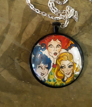 Sanderson Sisters Witches Art Pendant