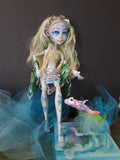 Sea Nymph and her Koi Fish Monster High OOAK Custom Doll repaint
