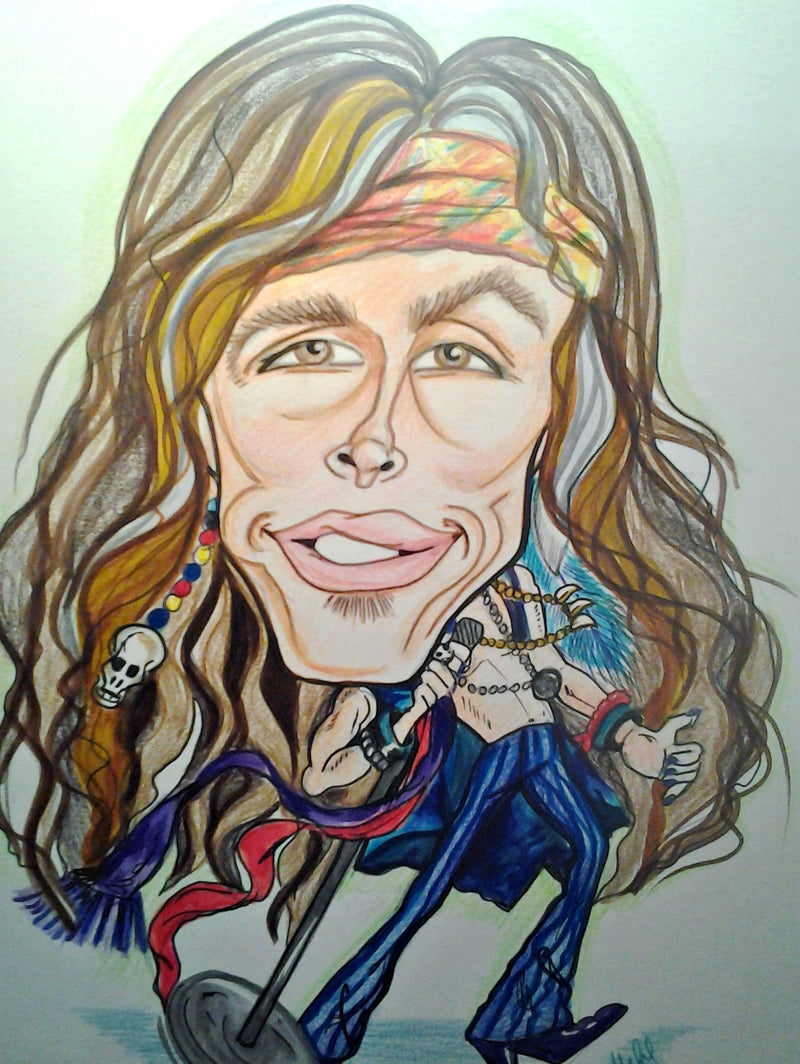 Steven Tyler Rock and Roll Caricature Art Print