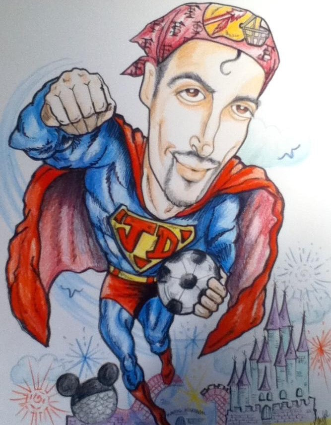 Caricature of One Person in Color