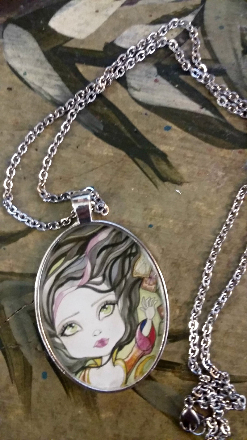 Tarot Card Witch Necklace