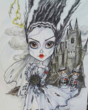 Frankenstein's Bride Horror Fantasy Lowbrow Art Print