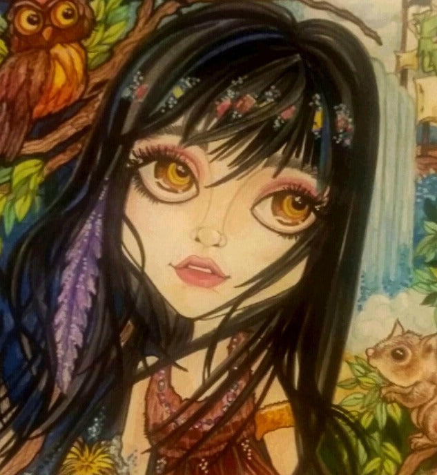 Tiger Lily in Neverland Fairytale Fantasy Art Print