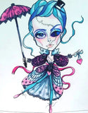 Tightrope Walker OOAK Custom Doll Monster High repaint Lowbrow art