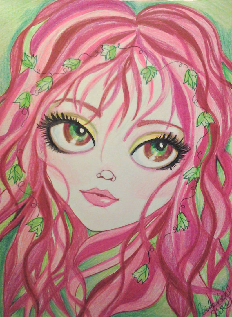 Hopeful Fantasy Big eye Pop Art Print