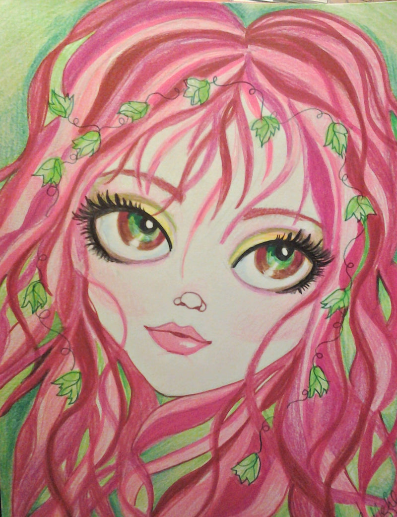 Hopeful Fantasy Big eye Pop Art Print