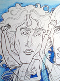  Roger Daltry and Pete Townsend The Who Rock and Roll Caricature