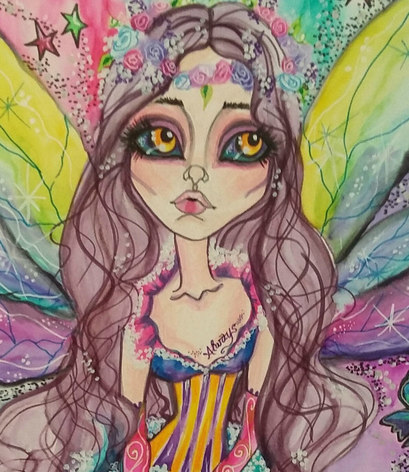 Rainbow Wistful Fairy Fantasy Art Fairy Art