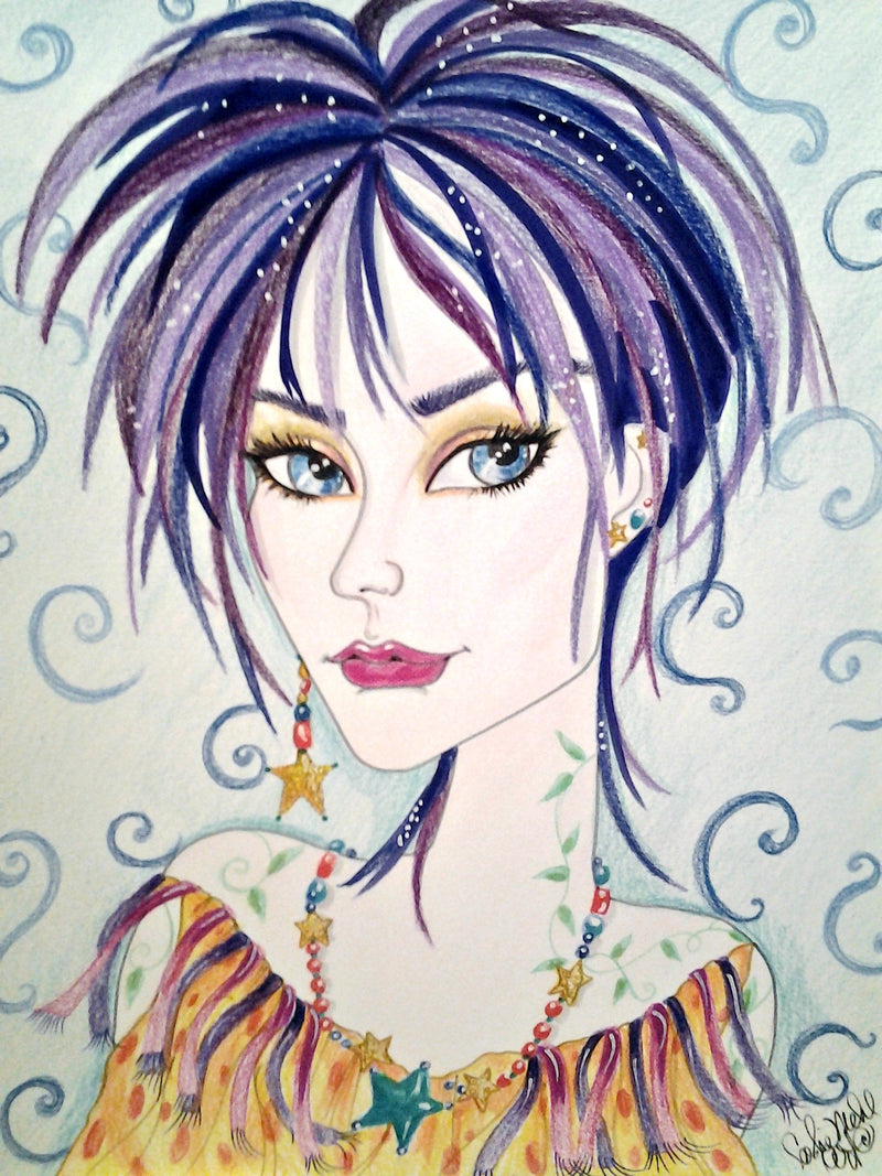 Desiree Fantasy Face Pop Art Print